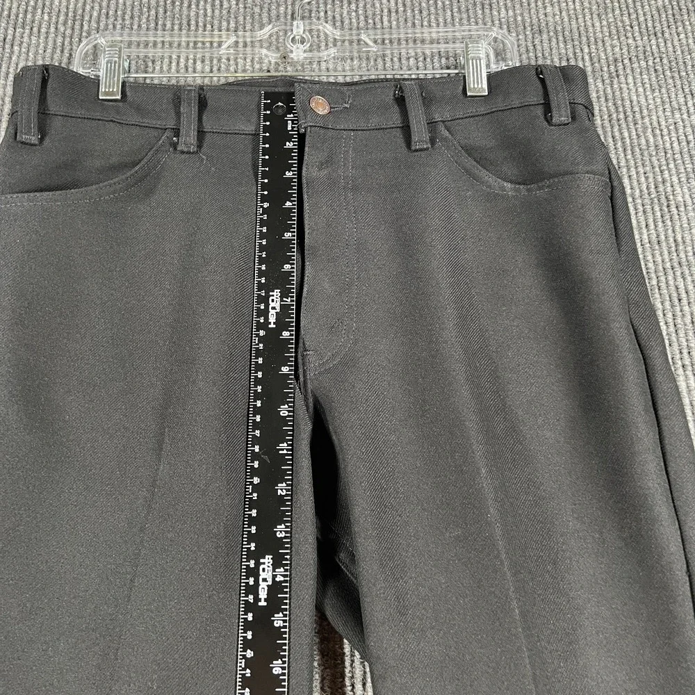 Vintage Levis Dacron Polyester‎ Pants Mens 36x30 (36x26) Black Casual Trousers